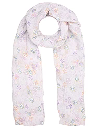 Zwillingsherz Seiden-Tuch im Flower Muster Design - Hochwertiger Schal für Damen - luftiges Halstuch - Seidentuch/Seidenschal - weiche elegante Chiffon-Stola - Frühling Sommer Herbst Winter von Zwillingsherz