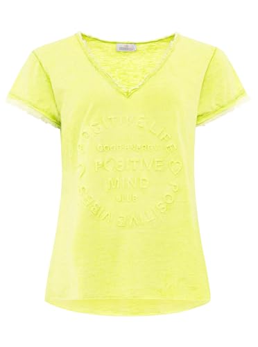 Zwillingsherz Shirt Positiv für Damen Frauen Mädchen - Hochwertiges 100% Baumwolle Oberteil kuschelig weich Sommer Kurzarm Hemd Tail Top V Ausschnitt Fransen Ärmel von Zwillingsherz