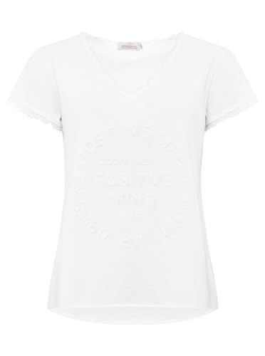 Zwillingsherz Shirt Positiv für Damen Frauen Mädchen - Hochwertiges 100% Baumwolle Oberteil kuschelig weich Sommer Kurzarm Hemd Tail Top V Ausschnitt Fransen Ärmel von Zwillingsherz
