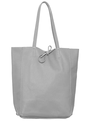 Zwillingsherz Shopper aus 100% Echtleder - Hochwertige Tasche für Damen Frauen Mädchen – Shopper groß und elegant - Schultertasche - hgr von Zwillingsherz