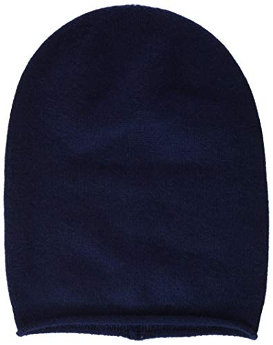 Zwillingsherz Slouch-Beanie-Mütze aus 100% Kaschmir - Hochwertige Strickmütze für Damen Mädchen Jungen - Hat - Unisex - One Size - warm und weich im Sommer Herbst und Winter - Navy von Zwillingsherz