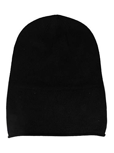 Zwillingsherz Damen Beanie Uni aus 100% Kaschmir Winter-Hut, schwarz, Einheitsgröße von Zwillingsherz