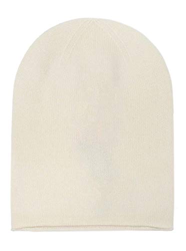 Zwillingsherz Slouch-Beanie-Mütze aus 100% Kaschmir - Hochwertige Strickmütze für Damen Mädchen Jungen - Hat - Unisex - One Size - warm und weich im Sommer Herbst und Winter - weiß von Zwillingsherz