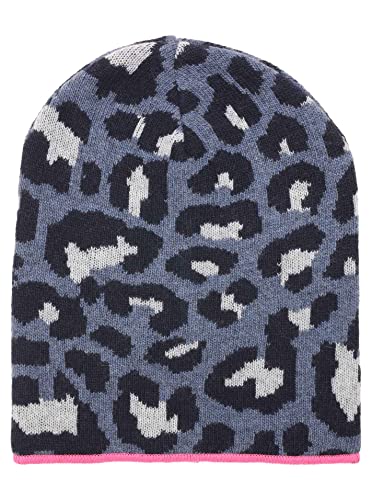 Zwillingsherz Slouch-Beanie-Mütze im Leo Design mit Kaschmir - Hochwertige Strickmütze für Damen Mädchen - Hat - Pailletten Stern - One Size - Sommer Herbst und Winter - JNS p von Zwillingsherz