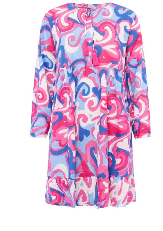 Zwillingsherz Sommerkleid Zwillingsherz Kleid Herzen & Kringel in pink-blau oder pink-orange von Zwillingsherz