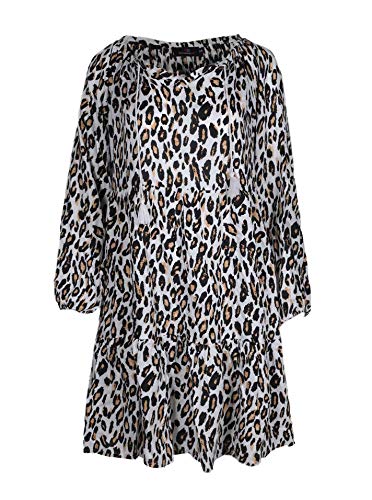 Zwillingsherz Sommerkleid im Leo Design – Hochwertiges Abendkleid für Damen Frauen Mädchen - Freizeitkleid Strandkleid - Locker luftig - Casual – Langkleid - Perfekt für Frühling Sommer und Herbst von Zwillingsherz