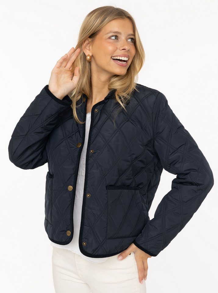 Zwillingsherz Steppjacke "Classic" Kordkragen, Knopfleiste und Taschen von Zwillingsherz