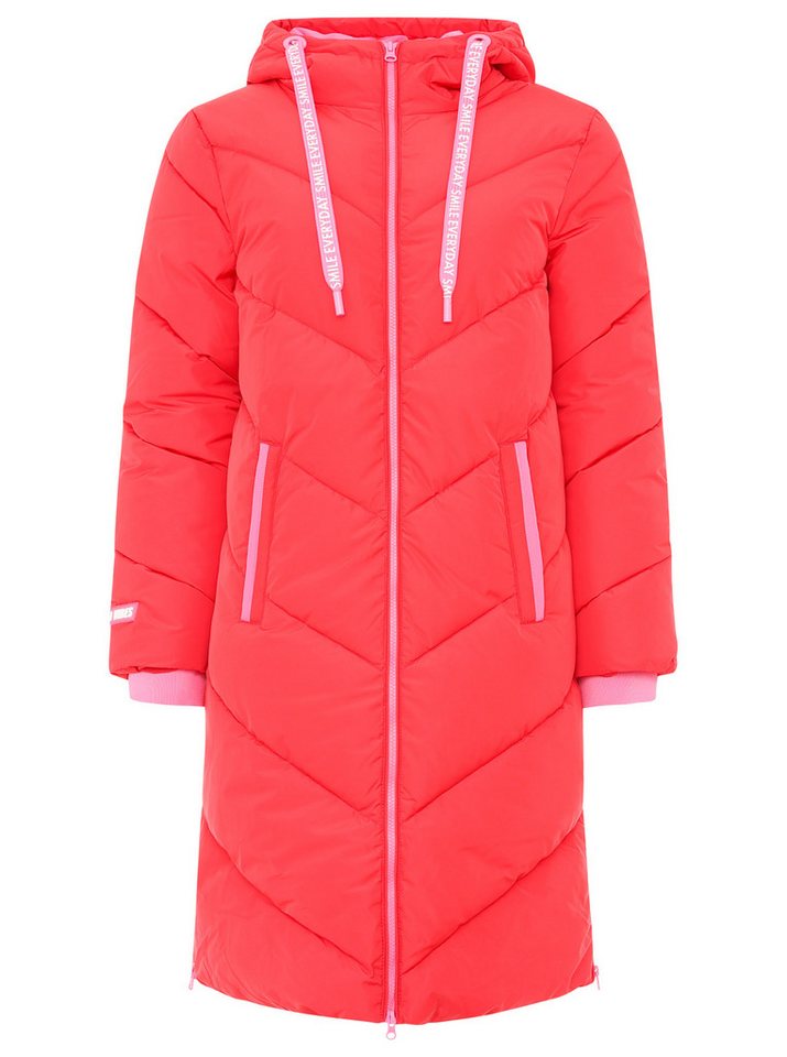 Zwillingsherz Steppmantel Steppjacke "Good Vibes Only" Mit Kapuze von Zwillingsherz