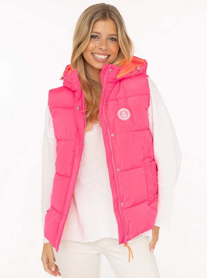 Zwillingsherz Steppweste "Strandglück" Kapuze, Eingriffstaschen, Ankermotiv von Zwillingsherz