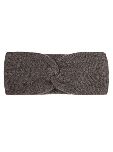 Zwillingsherz Stirnband aus 100% Kaschmir - Hochwertiges Grobstrick-Kopfband im Uni für Damen Frauen Mädchen - Wolle - Ohrenschutz - Haarband - warm und weich für Frühjahr Herbst Winter von Zwillingsherz