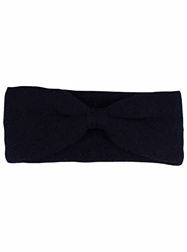 Zwillingsherz Stirnband aus 100% Kaschmir - Hochwertiges Kopfband im Uni Design für Damen Frauen Mädchen - Wolle - Haarband – warm und weich perfekt für Frühjahr Herbst Winter - navy von Zwillingsherz