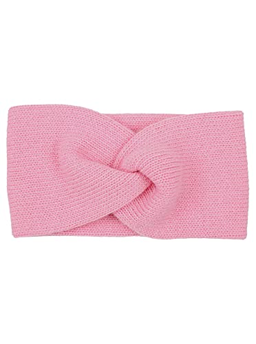 Zwillingsherz Stirnband mit Zopf-Knoten - Hochwertiges Strick-Kopfband für Damen Frauen Mädchen - Kaschmir - Haarband - warm weich und luftig für Frühjahr Herbst und Winter - pink von Zwillingsherz