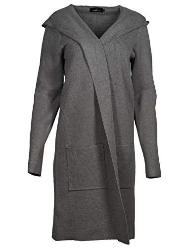 Zwillingsherz Strickjacke Cardigan für Damen Frauen - Hochwertiger Mantel Überwurf warm weich und kuschelig mit Kapuze - Perfekt für Frühjahr Herbst Winter - Cape Umhang mit weichem Strick von Zwillingsherz