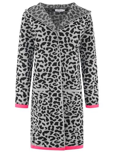 Zwillingsherz Strickjacke Leo Cardigan für Damen Frauen - Hochwertiger Mantel Überwurf warm weich und kuschelig mit Kapuze - Perfekt für Frühjahr Herbst Winter - Cape Umhang mit weichem Strick von Zwillingsherz