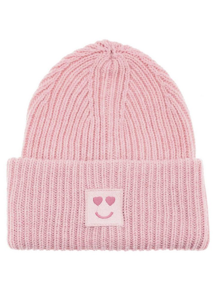 Zwillingsherz Strickmütze Smile Grobstrick, Smile Patch von Zwillingsherz