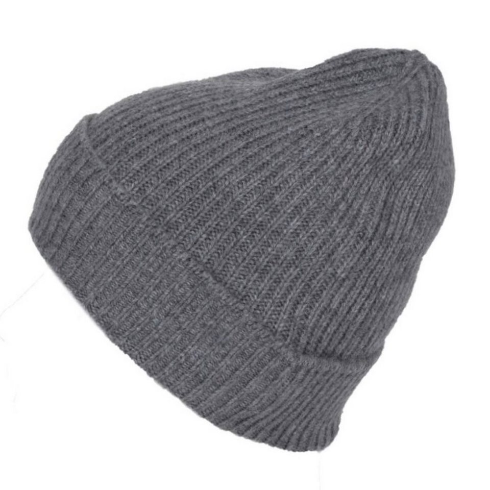 Zwillingsherz Strickmütze Zwillingsherz Damen Mütze Beanie aus 100 % Kaschmir Breiter Umschlag von Zwillingsherz