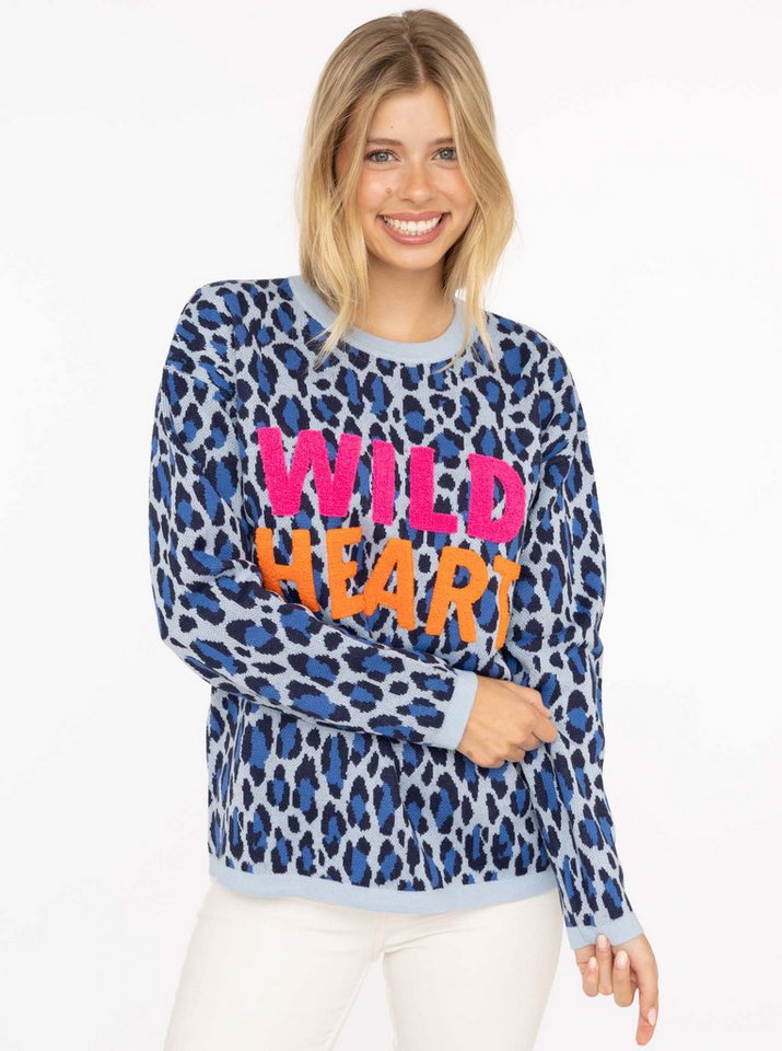 Zwillingsherz Strickpullover "Wild Heart" mit Neon Aufschrift von Zwillingsherz