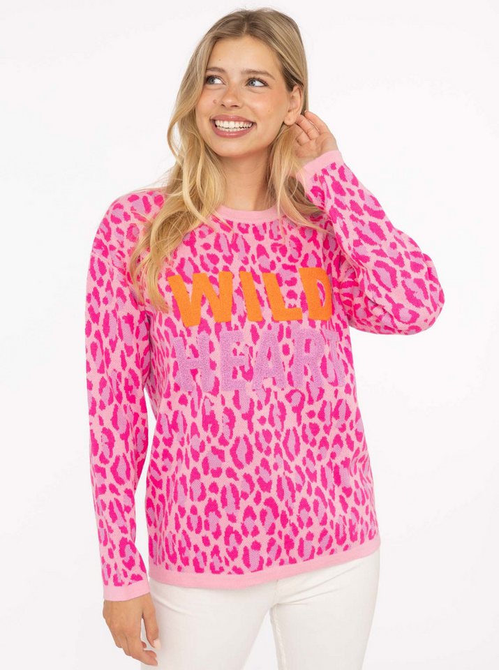 Zwillingsherz Strickpullover "Wild Heart" mit Neon Aufschrift von Zwillingsherz