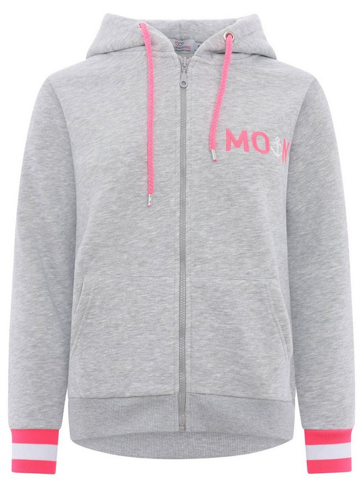 Zwillingsherz Sweatjacke "Moin ZH" Langarm, Kapuze, Reißverschluss, modisch, Schriftzug, Taschen von Zwillingsherz