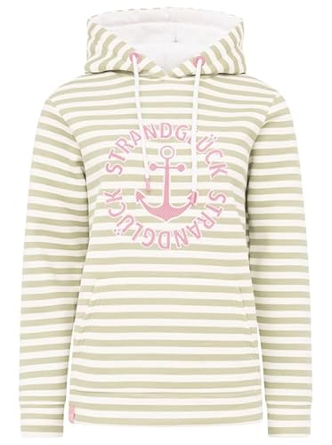 Zwillingsherz Sweatshirt Hoodie Kapuzenpulli Pulli Damen Pullover Modell gestreift mit Aufdruck Langarm Gr. XL von Zwillingsherz