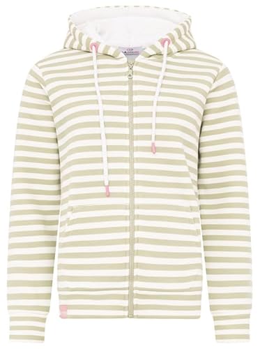 Zwillingsherz Sweatshirt Hoodiejacke Sweatjacke Damen gestreift Langarm Gr. M von Zwillingsherz