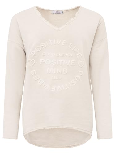 Zwillingsherz Sweatshirt Positiv für Damen Frauen – Hochwertiger Baumwoll Pullover Hoodie Pulli Langarm kuschelig weich Langarmshirt Oversized Sommer von Zwillingsherz
