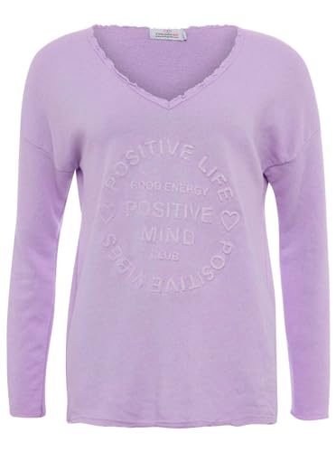 Zwillingsherz Sweatshirt Positiv für Damen Frauen – Hochwertiger Baumwoll Pullover Hoodie Pulli Langarm kuschelig weich Langarmshirt Oversized Sommer von Zwillingsherz