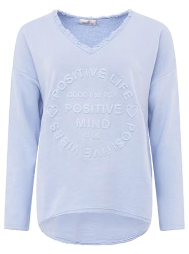 Zwillingsherz Sweatshirt Positiv für Damen Frauen – Hochwertiger Baumwoll Pullover Hoodie Pulli Langarm kuschelig weich Langarmshirt Oversized Sommer von Zwillingsherz