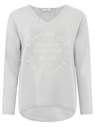 Zwillingsherz Sweatshirt Positiv für Damen Frauen – Hochwertiger Baumwoll Pullover Hoodie Pulli Langarm kuschelig weich Langarmshirt Oversized Sommer von Zwillingsherz