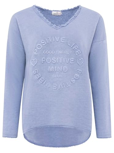 Zwillingsherz Sweatshirt Positiv für Damen Frauen – Hochwertiger Baumwoll Pullover Hoodie Pulli Langarm kuschelig weich Langarmshirt Oversized Sommer von Zwillingsherz