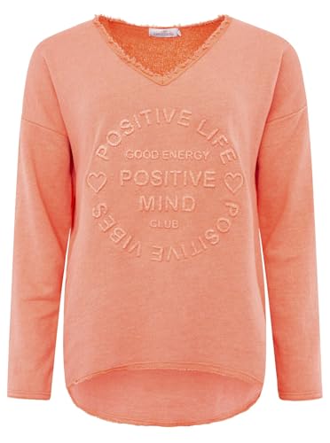 Zwillingsherz Sweatshirt Positiv für Damen Frauen – Hochwertiger Baumwoll Pullover Hoodie Pulli Langarm kuschelig weich Langarmshirt Oversized Sommer von Zwillingsherz