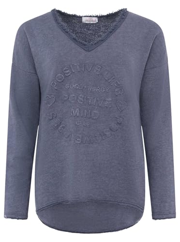 Zwillingsherz Sweatshirt Positiv für Damen Frauen – Hochwertiger Baumwoll Pullover Hoodie Pulli Langarm kuschelig weich Langarmshirt Oversized Sommer von Zwillingsherz