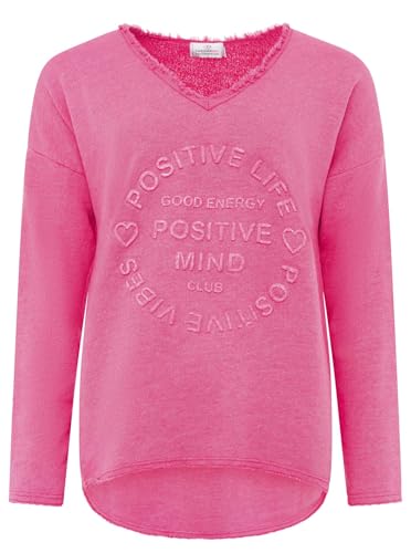 Zwillingsherz Sweatshirt Positiv für Damen Frauen – Hochwertiger Baumwoll Pullover Hoodie Pulli Langarm kuschelig weich Langarmshirt Oversized Sommer von Zwillingsherz