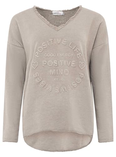 Zwillingsherz Sweatshirt Positiv für Damen Frauen – Hochwertiger Baumwoll Pullover Hoodie Pulli Langarm kuschelig weich Langarmshirt Oversized Sommer von Zwillingsherz