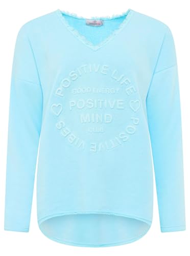 Zwillingsherz Sweatshirt Positiv für Damen Frauen – Hochwertiger Baumwoll Pullover Hoodie Pulli Langarm kuschelig weich Langarmshirt Oversized Sommer von Zwillingsherz