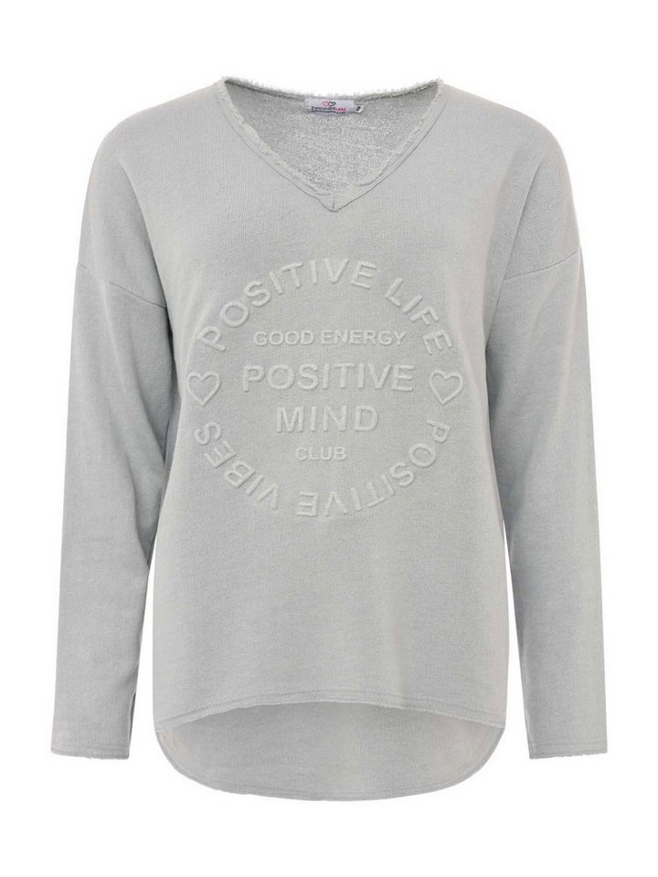 Zwillingsherz Sweatshirt Positive Mind (1-tlg) Fransen von Zwillingsherz