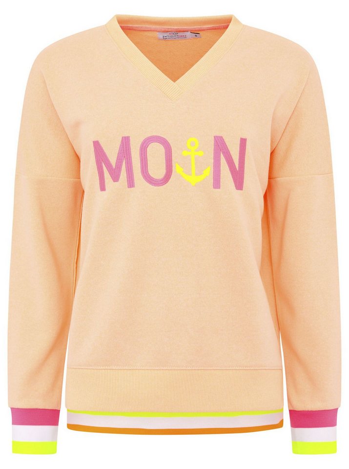Zwillingsherz Sweatshirt Sweat Pullover V-Neck "MoinZH" von Zwillingsherz