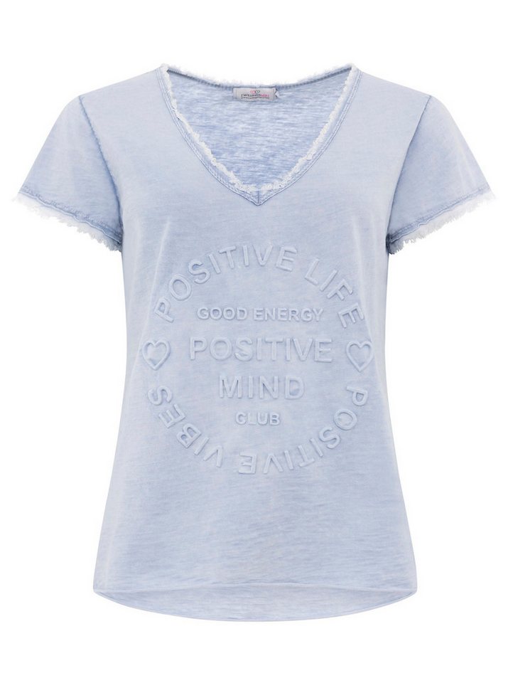 Zwillingsherz T-Shirt Damen T-Shirt Positive Mind in verschiedenen Farben Aufdruck Positive Mind von Zwillingsherz
