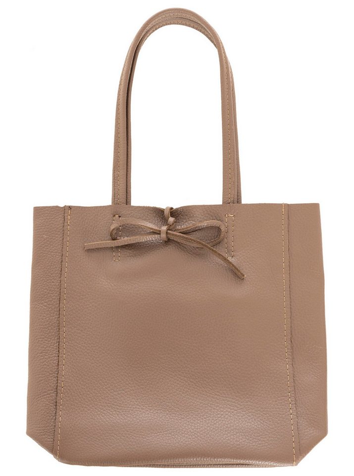 Zwillingsherz Tragetasche Ledershopper "Small", mit Schulterhenkel und Bindeband von Zwillingsherz