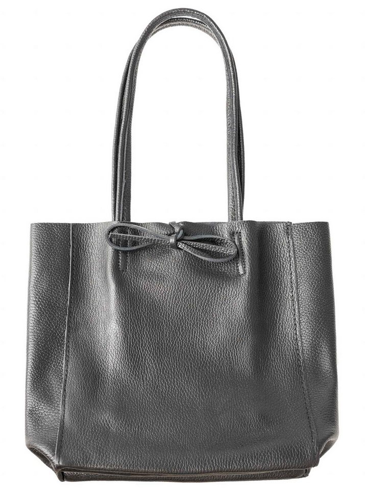 Zwillingsherz Tragetasche Ledershopper "Small", mit Schulterhenkel und Bindeband von Zwillingsherz