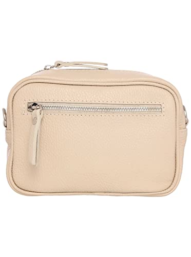 Zwillingsherz Umhängetasche mit Reißverschluss aus 100% Echtleder - Hochwertige Handtasche zum Umhängen für Damen Frauen – Crossbag klein - Schultertasche von Zwillingsherz