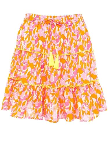 Zwillingsherz schöner kurzer Rock Sommerrock bunt Gemustert S M bis L XL NEU von Zwillingsherz