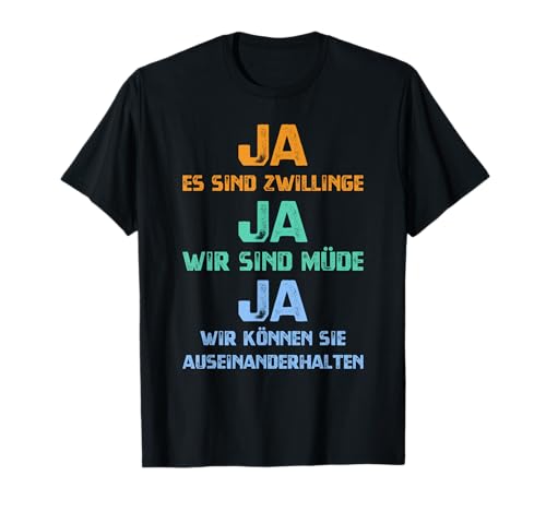 Mutter von Zwillingen Mama Papa von Zwillingen Zwillingsmama T-Shirt Mutter von Zwillingen Mama Papa von Zwillingen Zwillingsmama T-Shirt von Zwillingspapa & Vater von Zwillingen Geschenk