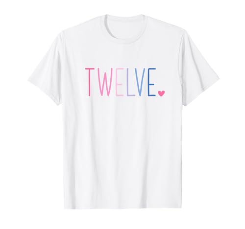 Zwölfter Geburtstag 12 Mädchen Twelve Herz ich bin Zwölf T-Shirt Zwölfter Geburtstag 12 Mädchen Twelve Herz ich bin Zwölf T-Shirt von Zwölfter Geburtstag 12 Mädchen Twelve Zwölf Jahre