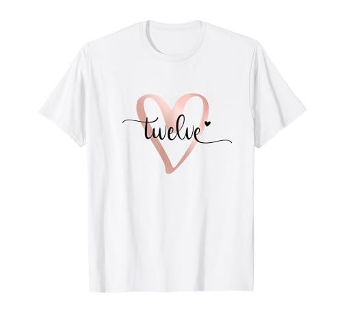 Zwölfter Geburtstag 12 Mädchen Twelve Herz ich bin Zwölf T-Shirt Zwölfter Geburtstag 12 Mädchen Twelve Herz ich bin Zwölf T-Shirt von Zwölfter Geburtstag 12 Mädchen Twelve Zwölf Jahre