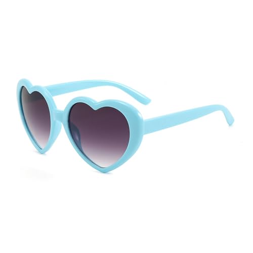 Zxarunas Herzförmige polarisierte Sonnenbrille, verträumte Persönlichkeitssonnenbrille, geeignet als modisches Geschenk for Verwandte und Freunde(Blue+gradual gray) von Zxarunas