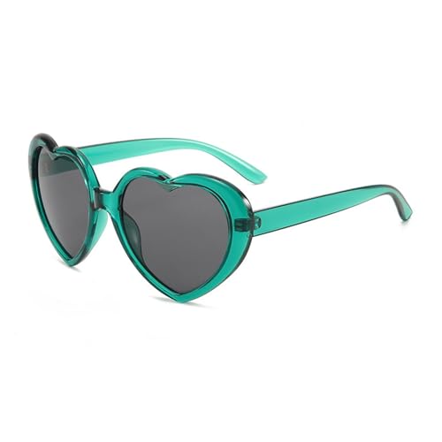 Zxarunas Herzförmige polarisierte Sonnenbrille, verträumte Persönlichkeitssonnenbrille, geeignet als modisches Geschenk for Verwandte und Freunde(Green+gray) von Zxarunas