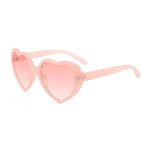 Zxarunas Herzförmige polarisierte Sonnenbrille, verträumte Persönlichkeitssonnenbrille, geeignet als modisches Geschenk for Verwandte und Freunde(Pink+gradual pink) von Zxarunas
