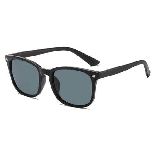 Zxarunas Klassische Sonnenbrille mit UV-Schutz. Einfache und stilvolle leichte Sonnenbrillen können als Geschenk an Verwandte und Freunde gegeben werden(Sand black+gray) von Zxarunas