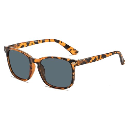Zxarunas Klassische Sonnenbrille mit UV-Schutz. Einfache und stilvolle leichte Sonnenbrillen können als Geschenk an Verwandte und Freunde gegeben werden(Tortoise shell+gray 1) von Zxarunas